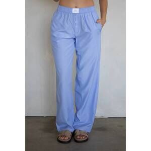 NEW THINGS BETWEEN stripe boxer pants in light blue